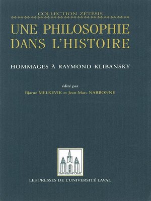 cover image of Une philosophie dans l'histoire